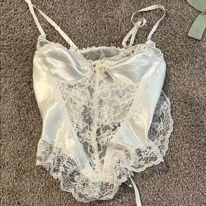 Elegant White Lace Bodysuit